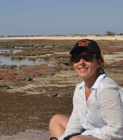 Lucía Pita at the seashore